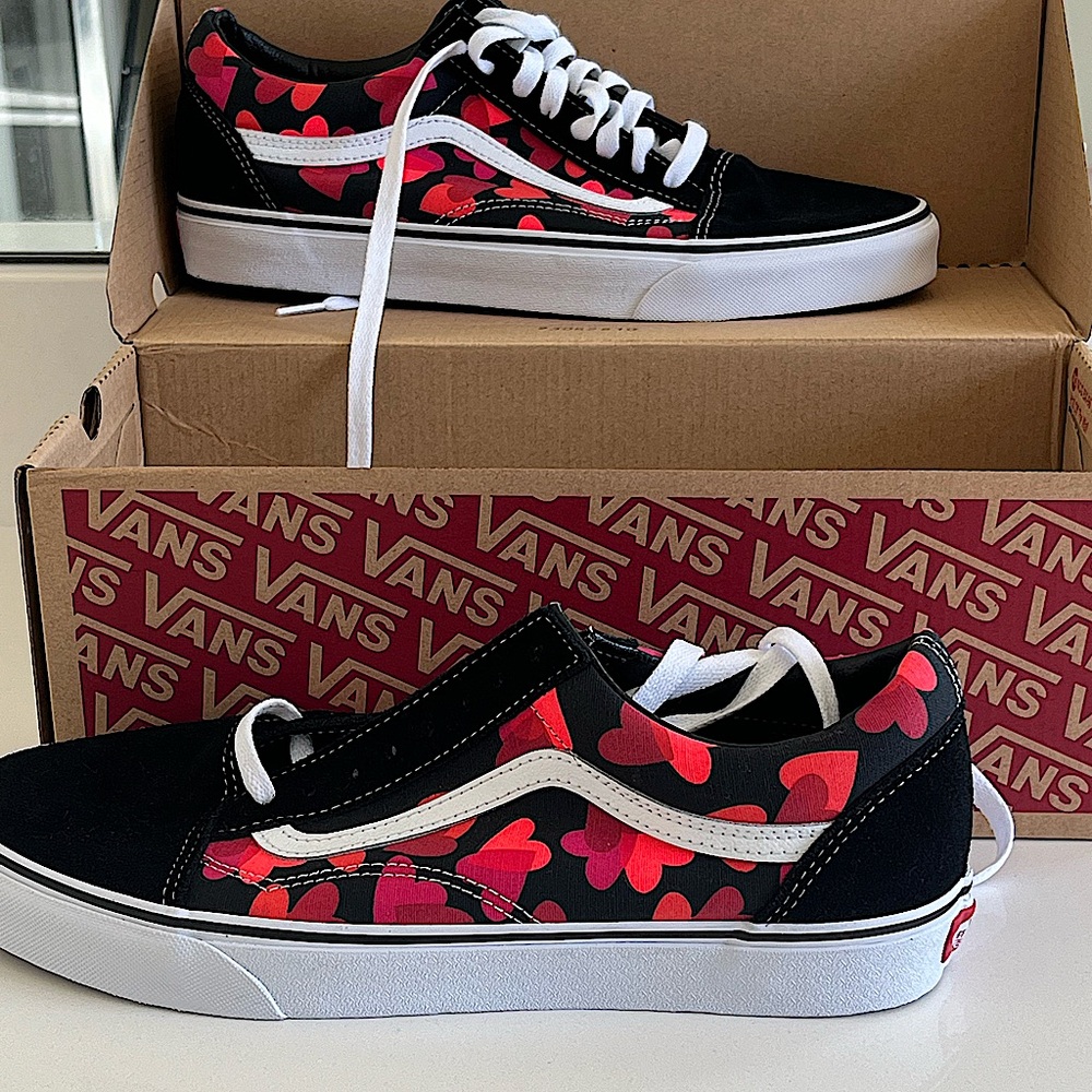 Vans Heart Shaped Shoes size 10